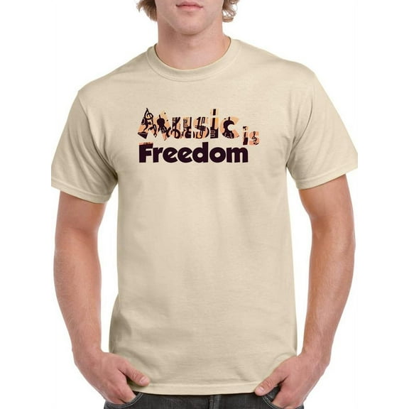 Music Is Freedom T-Shirt Men -Smartprints Designs, Male Small