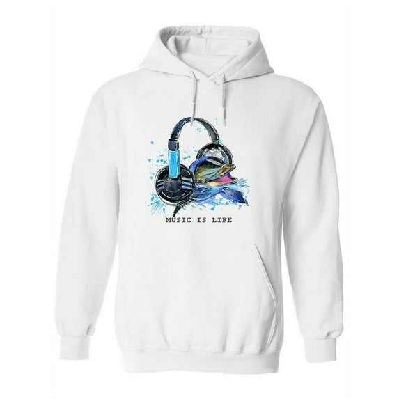 Music Is Life Design Hoodie Women -Image by Shutterstock, Female Medium