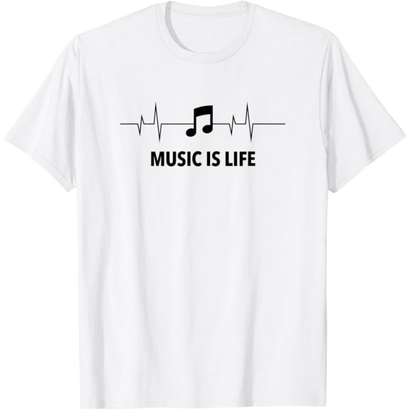 Music Is Life Music In My Heartbeat Musician Producer Gift T-Shirt