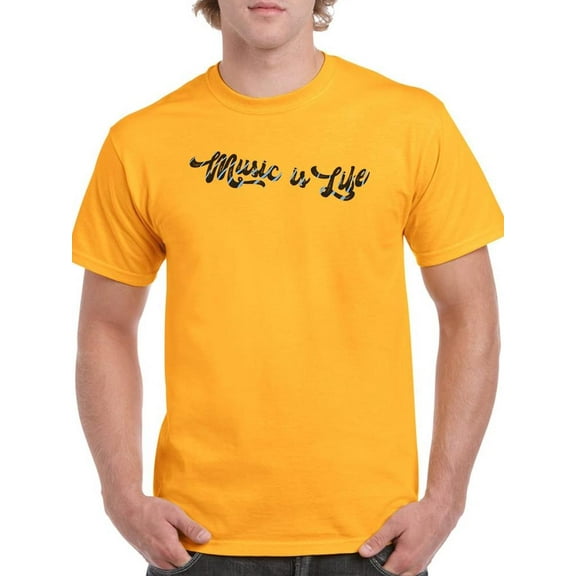Music Is Life T-Shirt Men -Smartprints Designs, Male XX-Large