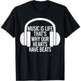thumbnail image 1 of Music Is Life That's Why Our Hearts Have Beats Short T-Shirt02, 1 of 3