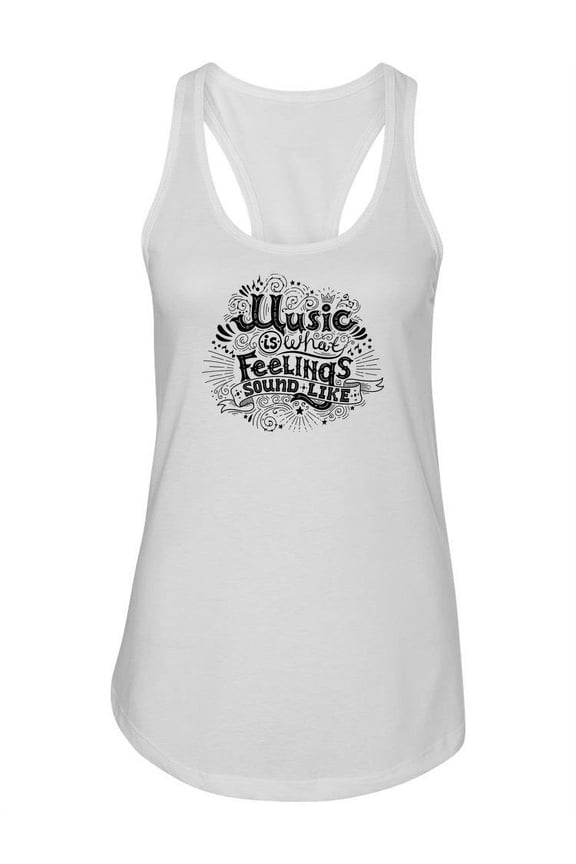 Music Is Like Quote Tank Women -Image by Shutterstock, Female x-Small