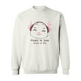 thumbnail image 1 of Music Is Love Music Is Life Sweatshirt Women -Image by Shutterstock, Female 5X-Large, 1 of 4