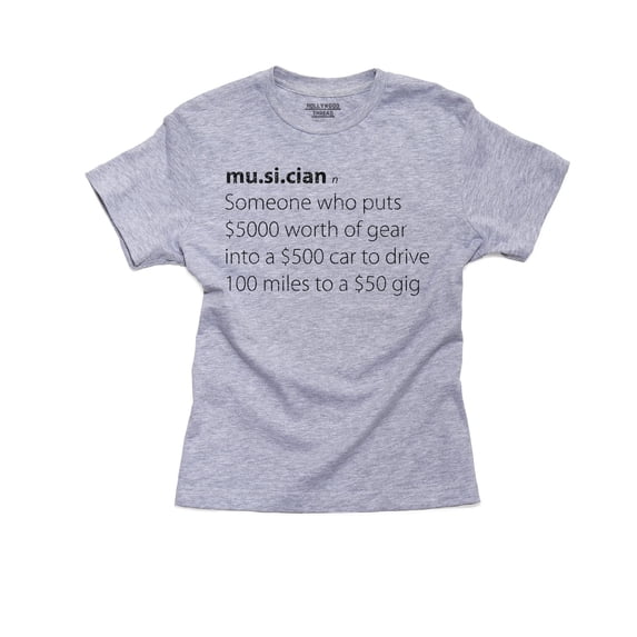 Music Is My First Language - Musician Music Notes Boy's Cotton Youth Grey T-Shirt