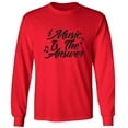 thumbnail image 1 of Music Is The Answer Adult Long Sleeve T-shirt, 1 of 3