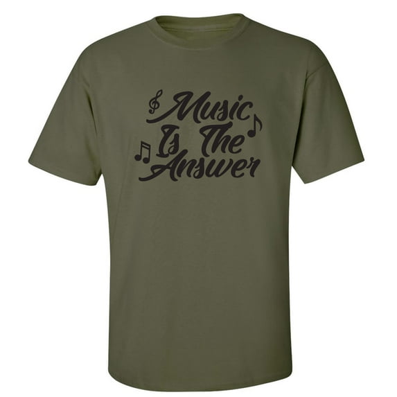 Music Is The Answer Adult Short Sleeve T-shirt
