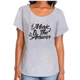thumbnail image 1 of Music Is The Answer Womens Dolman Tee, 1 of 1