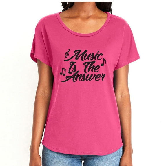 Music Is The Answer Womens Dolman Tee