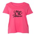 thumbnail image 1 of Music Is The Answer Womens Plus Size Scoopneck T, 1 of 1