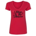 thumbnail image 1 of Music Is The Answer Womens V-Neck Tee, 1 of 1