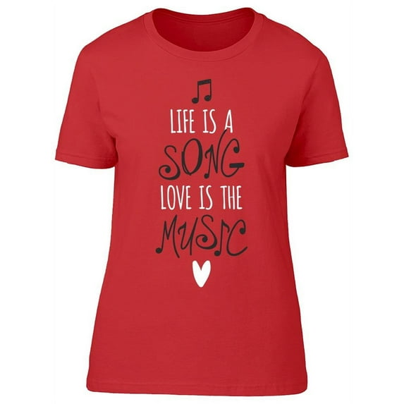 Music Is The Love T-Shirt Women -Image by Shutterstock Women T-Shirt, Female XX-Large