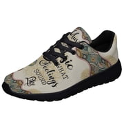 Music Is What Feelings Sound Like Shoes Sneakers for Women Men Black Size 3.5