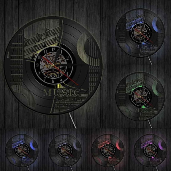 Music It's Not What I Do, It's Who I Am Musical Quote Rock n Roll Home Decor Guitar Wall Clock Vintage Vinyl Record Wall Clock