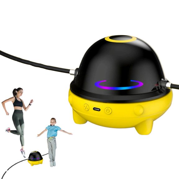 Music Jump Rope Machine,Smart Skipping Rope,Wireless Skipping Ropewith Bluetooth Speaker,10 Speed Levels,Colourful Lights and Music,Smart Cordless JumpRope for Adults Kids Home Gym Equipment