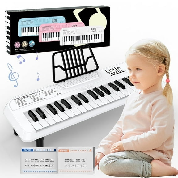 Baby Piano for 1 Years Old Girl, 37 Keys Multi Functional Music Toys ,Portable Electronic Keyboard,Birthday Gift for 2 Year Old Girl Boy