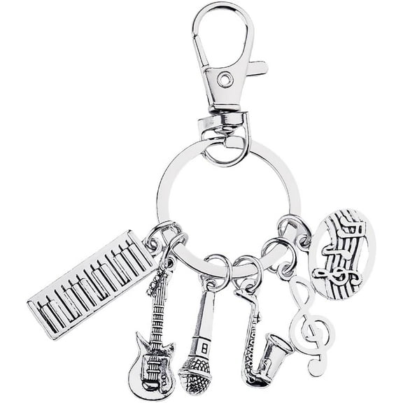 Music Keychain Accessories Musical Gifts for Women Men Daughter Son Birthday Gifts for Music Lovers Musical Instrument Party Favors for Adults Music Lover Gift Keychain for Car Key Chain Music Charms