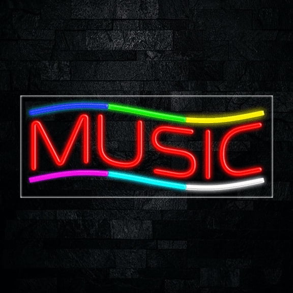 Music-LED Neon Sign 30"L x 12"H #30842