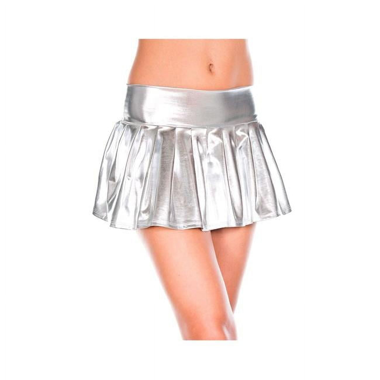 Silver pleated skirt shop 80