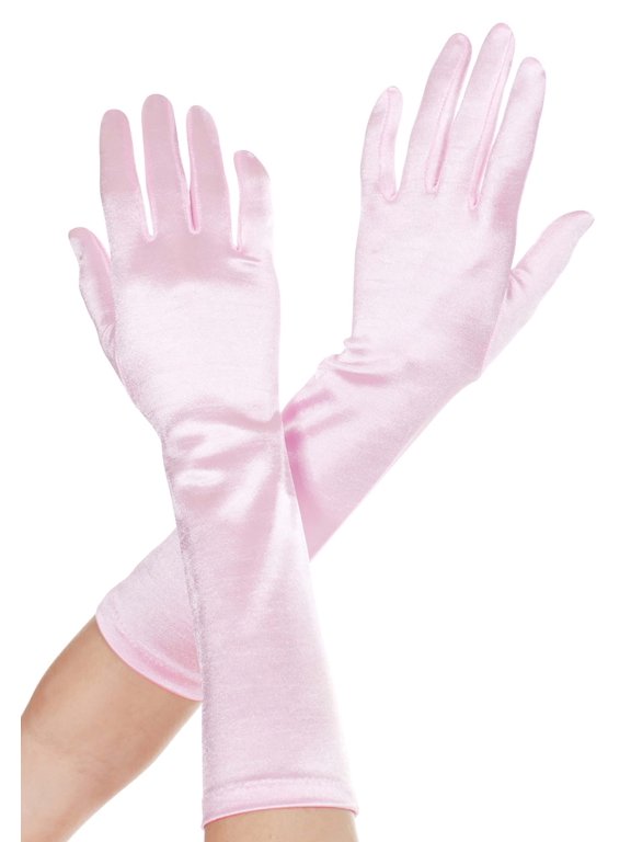 Elbow Length Satin Gloves