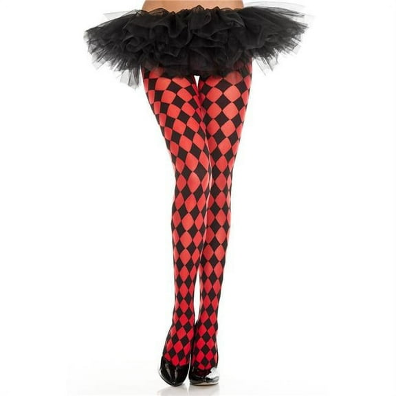 Music Legs Harlequin Opaque Pantyhose