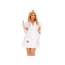Music Legs Nurse Gwen Fancy-Dress Costume for Women with Fabric Cap, Plus Size 1X/2X 3X/4X