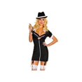 thumbnail image 1 of Womens Sexy Touchable Gangster Adult Costume, 1 of 2