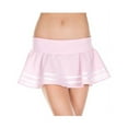 thumbnail image 1 of Music Legs Women's 182-PINK-WHITE Double Striped Wavy Skirt; Pink & White 182-PINK/WHITE, 1 of 1