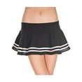 thumbnail image 1 of Music Legs Women's 182-WHITE-BLACK Double Striped Wavy Skirt; White & Black 182-WHITE/BLACK, 1 of 1