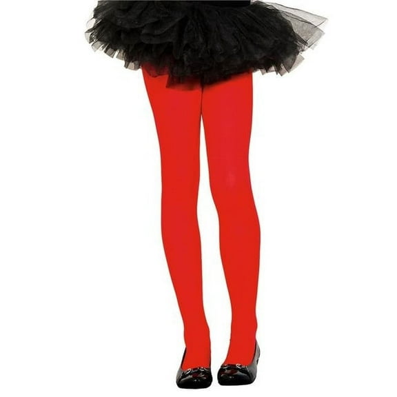 Music Legs Women's 280-RED-M Girls Opaque Tights - Medium