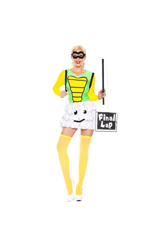 Women's 70752-SM 6 Piece Two Tone Long Sleeve Cute Cloud Shirt with Cloud Like Skirt, Back Pack, Mask, Hair Tie & Sign - Small & Medium