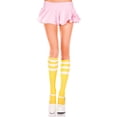 thumbnail image 1 of Music Legs Women's Acrylic Knee High Retro Sock, Style 5726 5726-YELLOW/WHITE, 1 of 2