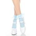 thumbnail image 1 of Music Legs Women's Ankle Socks with Ruffle Trim 549-BABY BLUE, 1 of 1