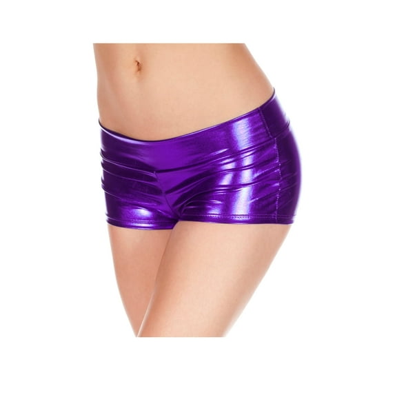 Music Legs Women's Banded Metallic Shorts, Banded Shorts