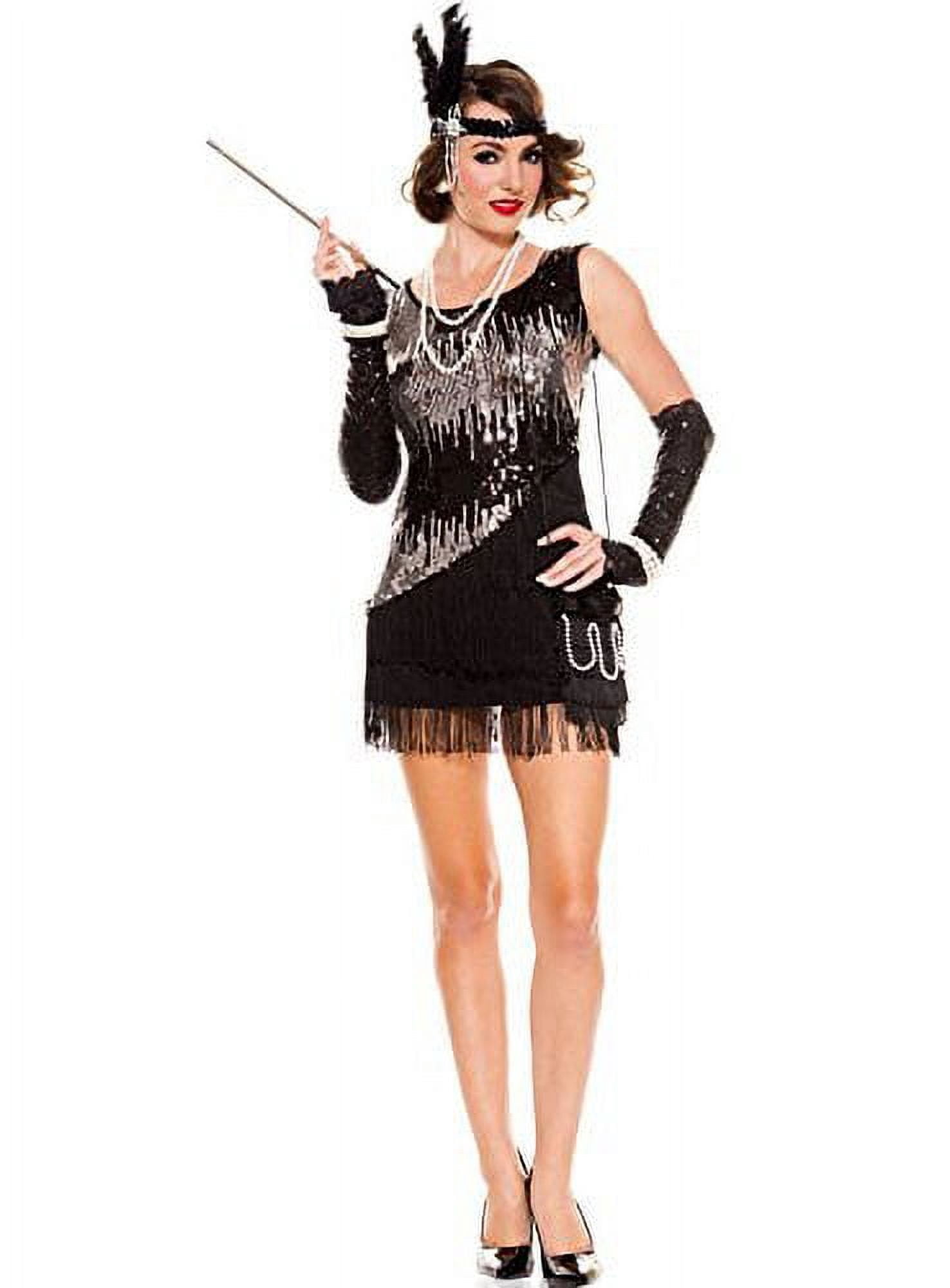 Music Legs Women's Fearless Flapper 70595-BLACK