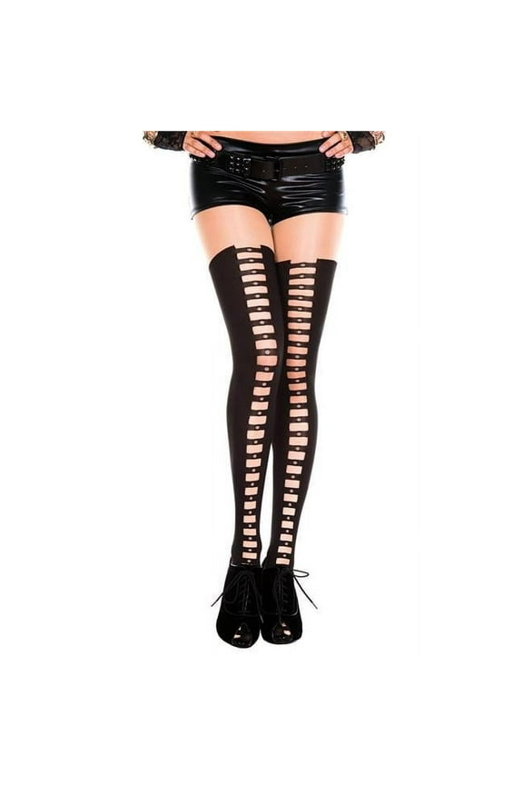 Women's Front cut out pattern spandex pantyhose