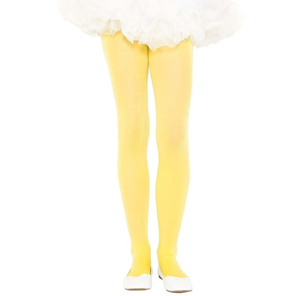 Music Legs Women's Girls Yellow Opaque Tights