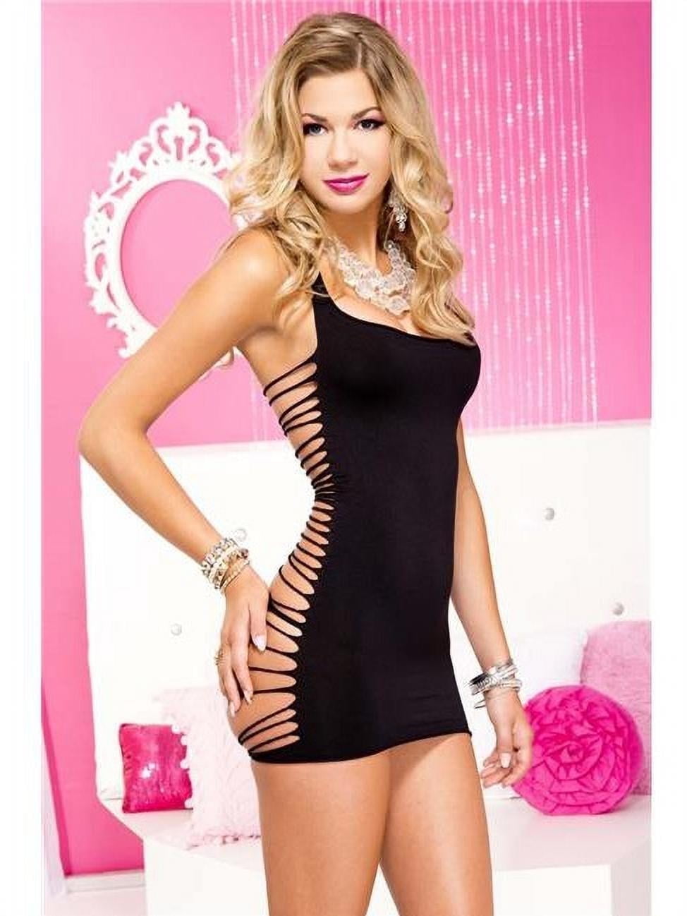 Music Legs Women's Halter strings back spandex mini dress 56022-BLACK -  Walmart.com