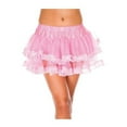 thumbnail image 1 of Music Legs Women's Lace Trim Mesh Petticoat; Pink 727-PINK, 1 of 1