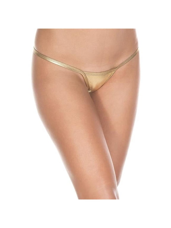 Women's Metallic G-String; Gold 109-GOLD