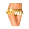 thumbnail image 1 of Music Legs Women's Metallic pleated micro mini skirt 152-GOLD, 1 of 1