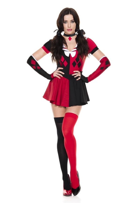 Women's Naughty Jester Costume 71013-XS