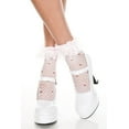thumbnail image 1 of Music Legs Women's Net pattern anklet with ruffle trim, Style 517, 1 of 1