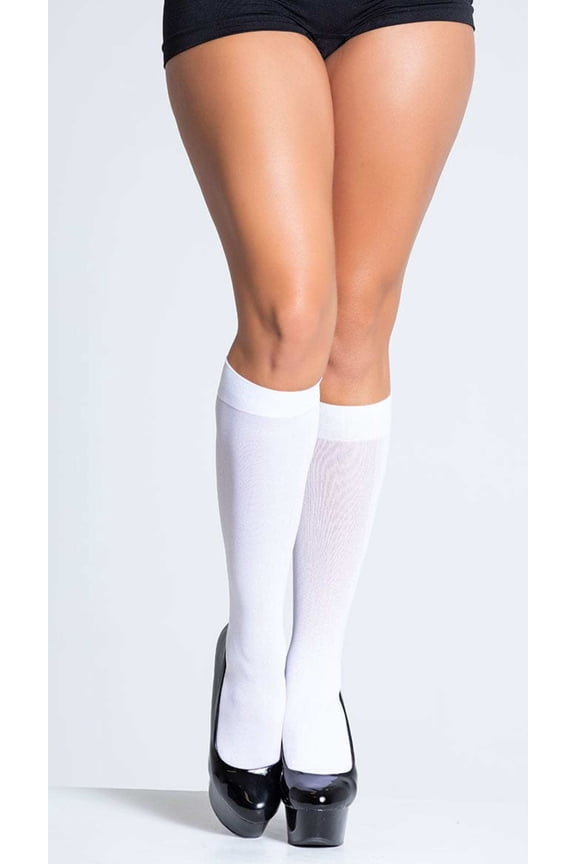 Women's Opaque Knee High, Style 5747 5747-WHITE