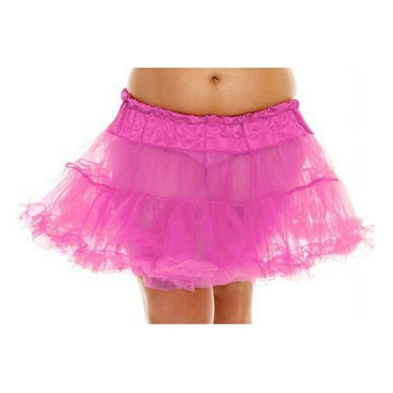 Music Legs Women's Plus Size Double Layered Mesh Petticoat 721Q-PINK