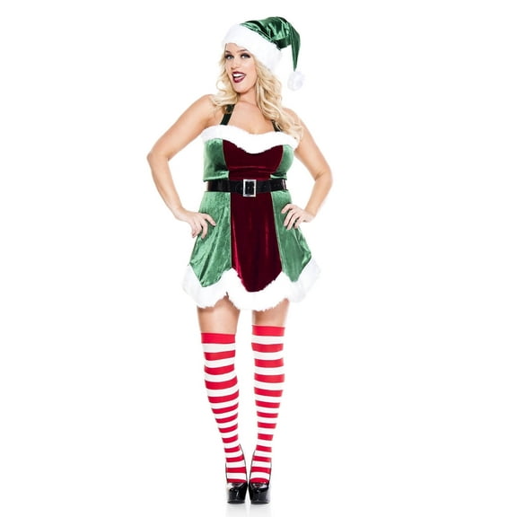 Music Legs Women's Plus Size North Pole Santa 70943Q-1X/2X