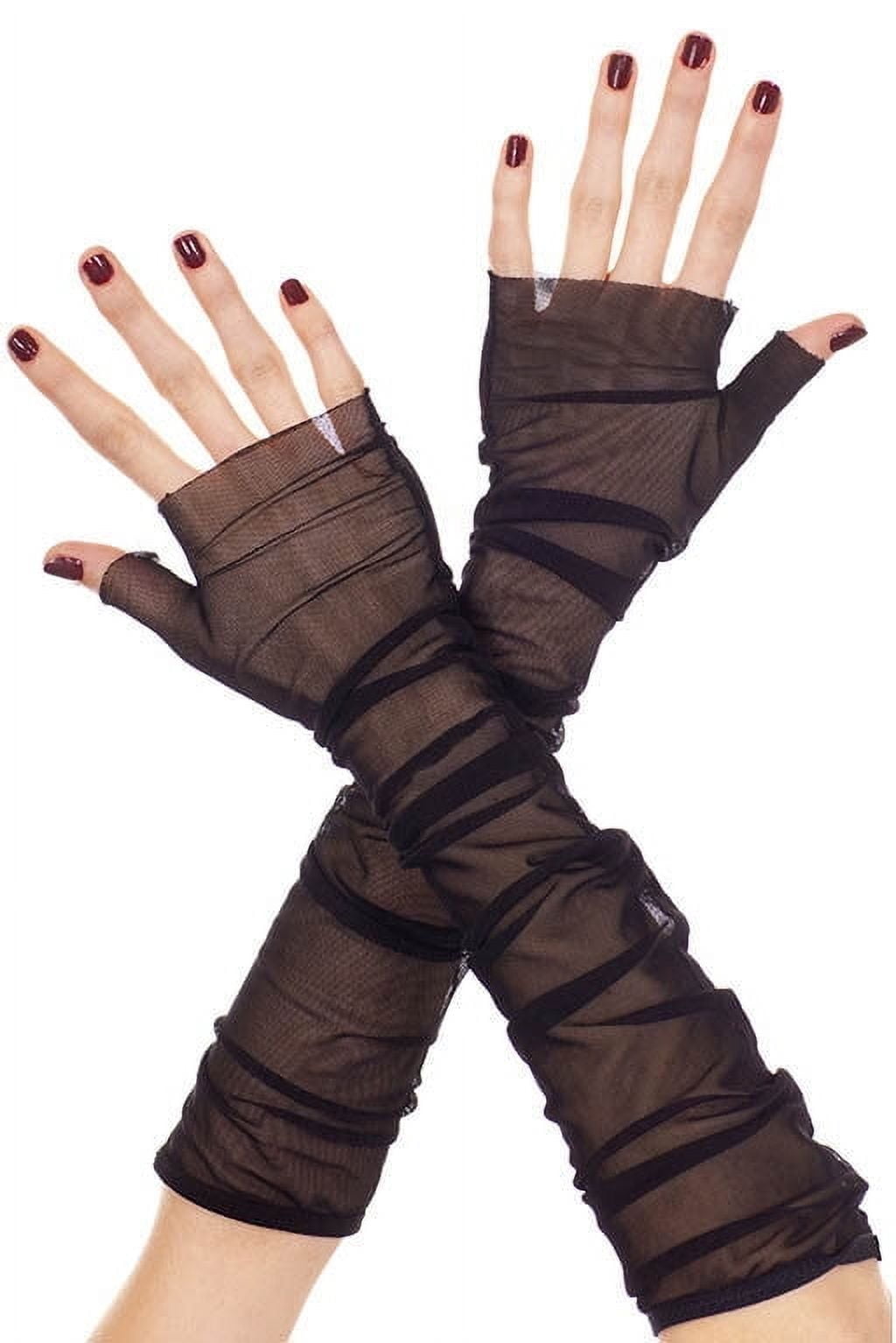 Music Legs Women's Soft mesh fingerless gloves 473-BLACK - Walmart.com