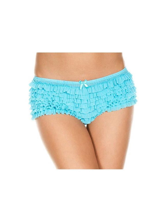 Women's Soft ruffle tanga 117-TURQUOISE