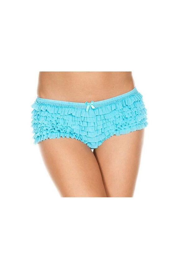 Women's Soft ruffle tanga 117-TURQUOISE