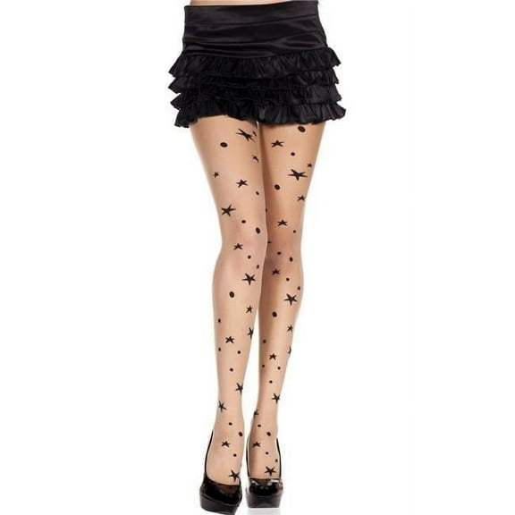 Music Legs Women's Star print spandex pantyhose