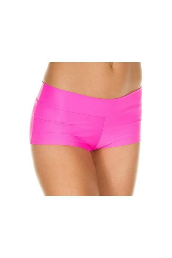 Women's Stretch Booty Shorts, Neon Pink